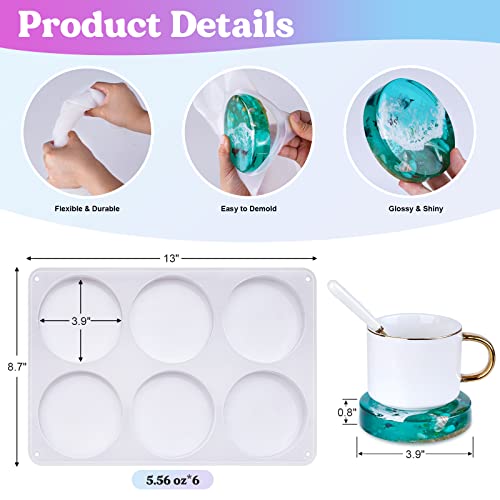 Let'S Resin ELR00269 Extra Deep Coaster Resin Molds Silicone thumb #5