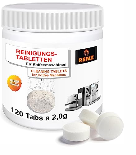 Pastillas de limpieza de 2 g para cafeteras automáticas y portafiltros (120)