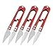 Aexit 3 Pcs Hand Tools Red Metal Handle Sharp Blade Mini Scissors Shears & Scissors Cutting Tools