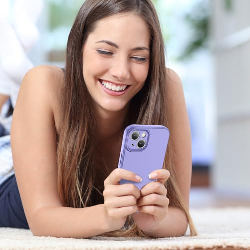 SUPFINE Designed for iPhone 14 Case,Premium Liquid Silicone with [Soft Anti-Scratch Microfiber Lining][Upgraded Camera Protection] Slim Shockproof Phone Case for Men Women Girls,Light Purple - image 7