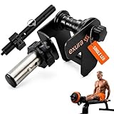Exura Solo Tib Bar Knees Over Toes Adjustable Tibialis Trainer Leg Workouts,Tibialis Bar Calf Raise Machine Equipment for Strengthening Calves, Shins & Ankles Fits 1' and 2' Strength Training Plates