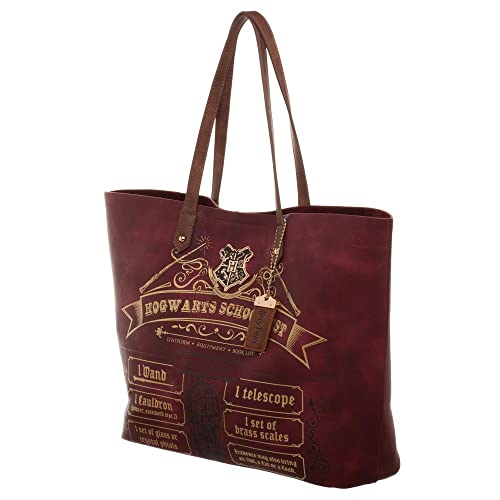 Bolso Tote Harry Potter Hogwarts color burdeos miniatura 1