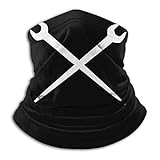 Crewneck Ironworker Crossed Tools Unisex Windproof Sports Scarf Outdoor Neck Warmer Bandana Balaclava Headwear Black