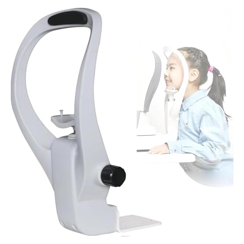 Podpórka pod brodę na czoło do optometrii, regulowana wysokość 150-190 mm, ergonomiczna konstrukcja do centrów optometrycznych i sklepów optycznych