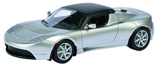 Tesla Roadster Schuco 1:43 argenté le cadeau parfait pour collectionneur auto