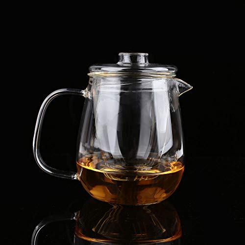 Chaleira de chá de café resistente da TOPMountain com bule de vidro para sala de estar, chá verde, f