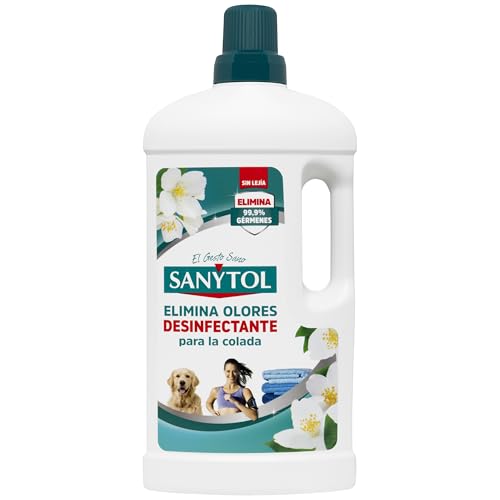 Sanytol - Desinfectante Textil para todo tipo de ropa, Elimina el 99,9% de Gérmenes y Malos Olores, Perfume Limón - 1,2L