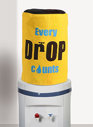 Image of Swayam 20 Litre Bottle Cover for Home & Office | Bottle Protector | Lace Closure at Bottom | Machine Washable | Environment Friendly | Digitally Printed | 44cm x 42cm x 32cm | Pack of 2