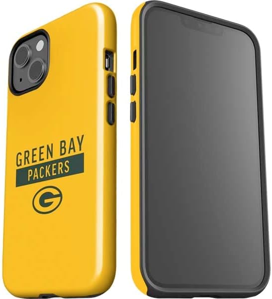 Skinit Impact Phone Case Compatible with iPhone 15 - Officially Licensed NFL Green Bay Packers Yellow Performance Series Design