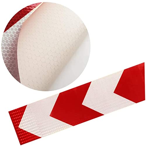 Obelunrp Reflektierende Bänder hohe Intensität Prismatische wasserdichte Pfeilform Reflektierende Sicherheitswarnband Vinyl Rolle Selbstklebender Sicherheitsmarkierungsband 2pcs - Image 4