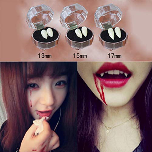Milisten 3 Pairs of Vampire Teeth Fangs Halloween Party Cosplay Teeth Halloween False Teeth Masquera