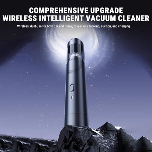 Uadme Aspiradora de Mano para Coche, Mini Aspirador sin Cable Carga USB 5000 Pa 90W, Vacuum Cleaner de Coche Inalámbrico Potente, Negro - imagen 2