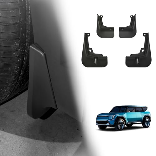 Image of BestEvMod Mud Flaps Splash Guards Compatible with 2024 2025 2026 Kia EV9 Accessories Splash Fender Winter Vehicle Sediment Dirt Protection Set of 4 No Need to Drill Holes