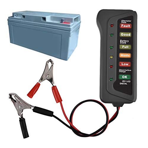 Versatile 12V Car and Motorcycle Battery Load Tester Analyzer with Alternator Cranking Check