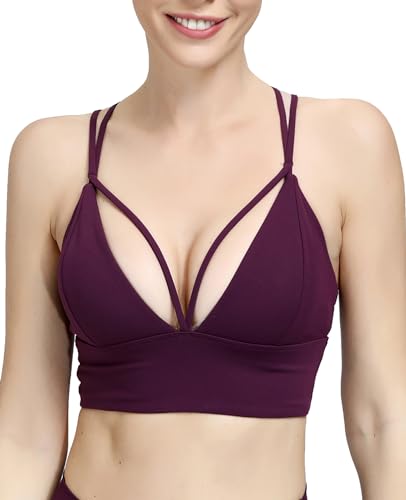 Image of MotoRun Bralettes for Women, Strappy Sports Bra Push up Bralette Sexy Bras Rave Top