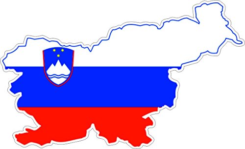 Akachafactory Autocollant Sticker adhesif Voiture Vinyle Drapeau Carte slovenie