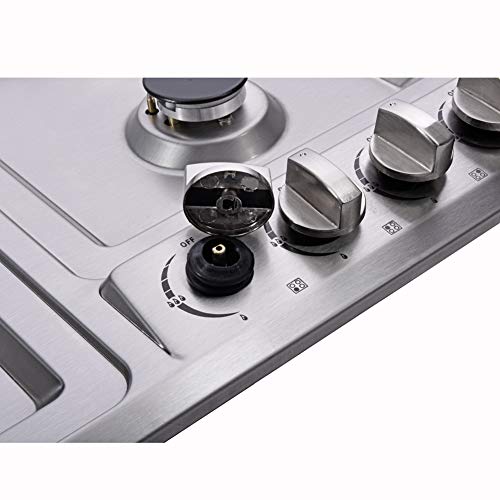 34" Gas Cooktop Dual Fuel 5 Sealed Burners Gas Cooktop Stainless Steel Drop-In Gas Stovetop Gas Burner Dm528-Sa06 Gas Hob Gas Cooker #TOP5