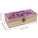 All Butterflies Are on Purple Background Wooden Storage Box Wooden Keepsake Box with A Hinged Lid Fashion Memory Treasure Boxes Decorative Jewelry Case for Crafts Photo Home Decor Wood Gift Box