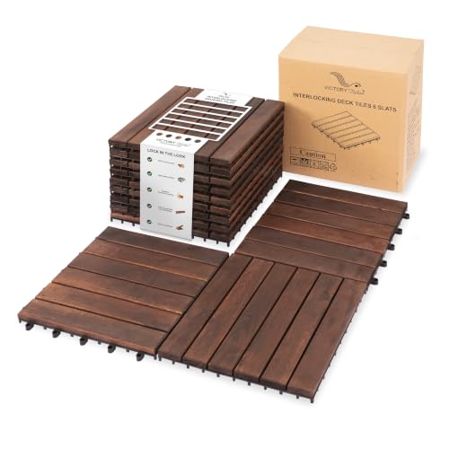 VICTORY RELAX Natural Acacia 12x12 Interlocking Wood...