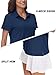 TACVASEN Women Polo Shirts Dry Fit Sun Protection Shirt V-Neck Short Sleeve Polos Lightweight SPF Golf Tops, Navy, S