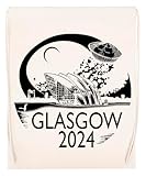 Jinbetee Landezone Glasgow Beige Sporttasche Wiederverwendbarer Sportsack aus Baumwolle