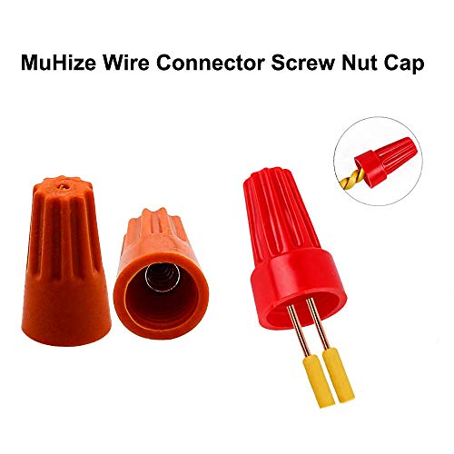 220Pcs Wire Nuts Assortment - Muhize Electrical Wire Connectors Screw Terminals 22-10 AWG with Spring Insert Twist Nuts Caps Connection Set for Automotive Truck Trailer