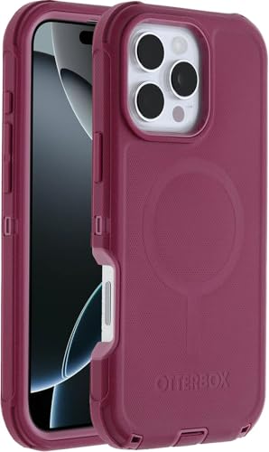 OtterBox Defender Series Case for iPhone 16 Pro Max Rugged MagSafe Compatible Military-Grade Drop Protection Shockproof Raised Edges Pink Non-Retail Packaging