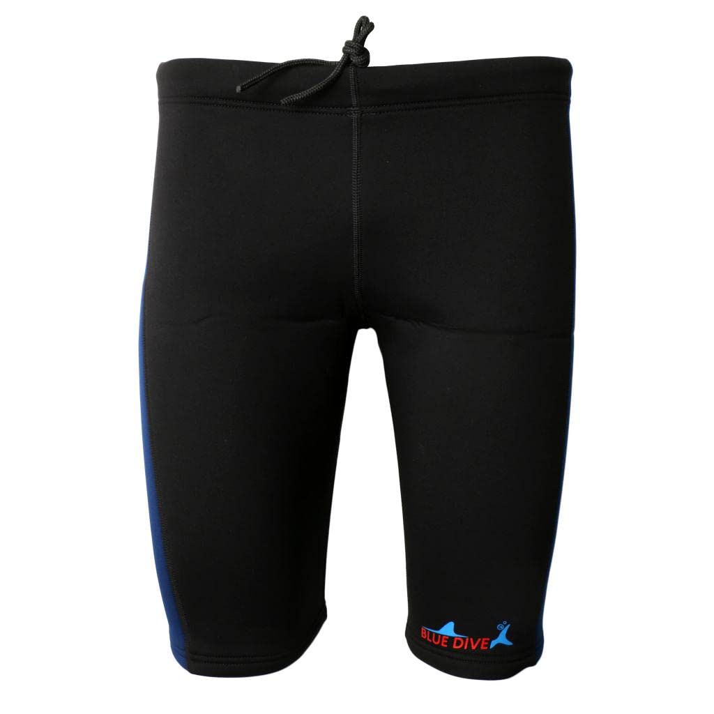 LICHTS 3mm Neoprene Canoe Kayak Surf Swim Cycling Wetsuit Shorts L Navy and Black-image-37