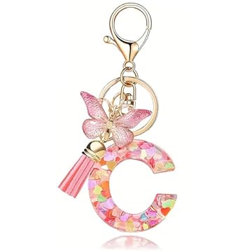 LECTNORE Portachiavi Personalizzato Portachiavi, Portachiavi Donna Portachiavi carino Portachiavi personalizzato Borsa Portachiavi Regali di compleanno per sorella (C)