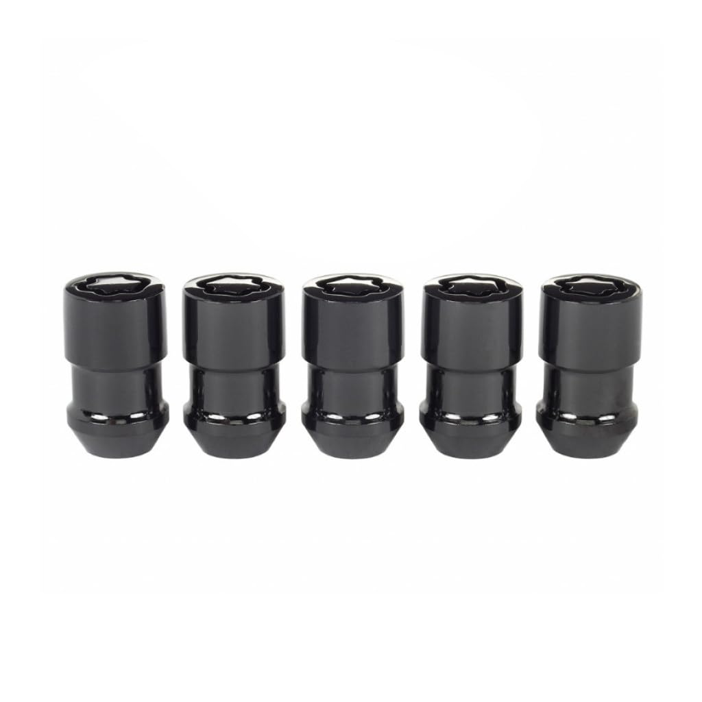 McGard Wheel Lock Nut Set for Jeep Wrangler JK 1990-2018 | 5 Pack | Cone Seat | 1/2-20 | 3/4 &13/16 Dual Hex | 1.46in. Length | Black