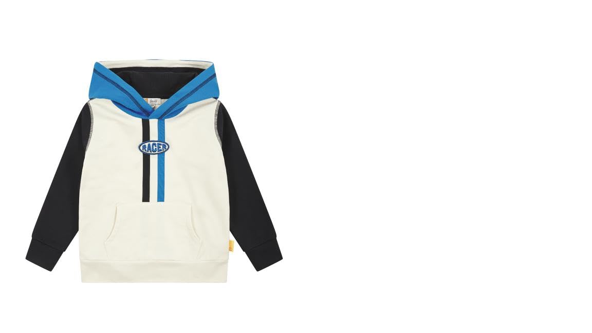 Steiff Racer Hoodie/Kapuzen- Sweat,weiß-blau L002422130 gr.110