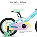 JOYSTAR 12 Inch Kids Bike for 2-4 Years Girls Toddler Rainbow Girl Bike with Training Wheels and Coaster Brake Children Bicycle 85% Assembled Macaroon