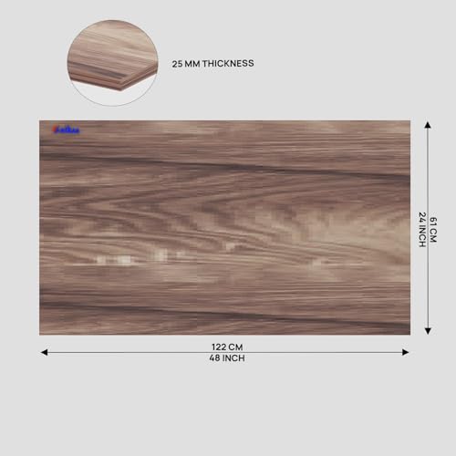 Image of Anikaa TablexPro25 Engineered Wood Rectangular Shape Table Top Board | 25 mm Thick Heavy Duty Desk Top for Study Table, Meeting /Conference Table & Office Desk | Coachwood (Size-48 x 24 Inch)