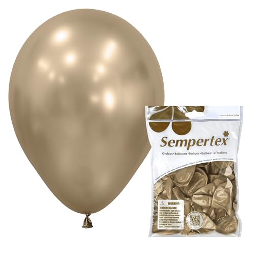 Image of Sempertex Silk Gold Balloons, Latex, 11 Inch, 25 Pcs
