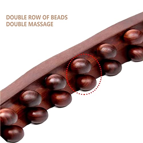 Wooden Massage Stick,Guasha Wood Stick Tool,Wood Therapy Massage Tools,20 Beads Point Treatment Gua Sha Tool For Back, Belly, Shoulder #TOP1