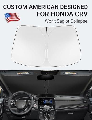 Proadsy Front Windshield Sun Shade Foldable Sunshade Protector Custom Fit 2017-2022 CRV SUV LX EX EX-L EX-L Navi Touring Accessories 2025 Upgrade - 1