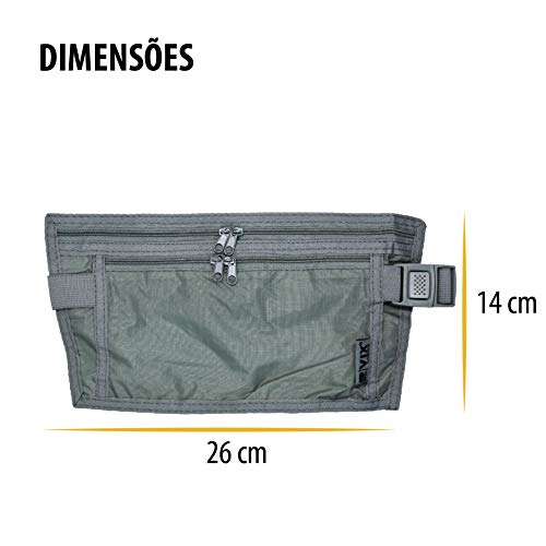 Porta Dólar Doleira Documentos Preta Para Viagem CG49226