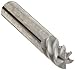 Melin Tool GMGS Carbide Square Nose End Mill, Uncoated (Bright) Finish, Finishing Cut, 45 Deg Helix, 5 Flutes, 2" Overall Length, 0.3750" Cutting Diameter, 0.3750" Shank Diameter