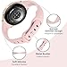 GEAK Compatible with Samsung Galaxy Watch 7/6/4 Bands, 20mm Soft Slim Silicone Replacement Band for Galaxy Watch 5 Pro, Large Black/White/Gray/Sand Pink