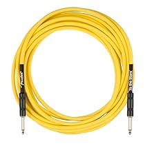 Fender signature instrument cable Type: Tom DeLonge To The StarsComposition: PVC outer diameter: 6.5 mmAWG: 23 OFC copper spiral shielding 90% nickel plated connectors Connectors: 2 x 6.35 mm mono straight jacks