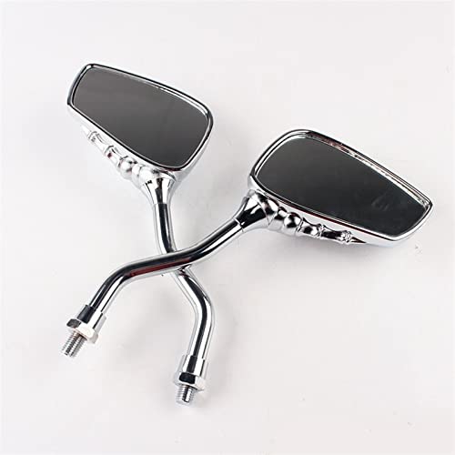 Rétroviseur moto universel look crâne pour balades de style en chopper et scooter de ville