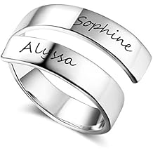 Personalized Friendship Rings for Best Friends BFF Sister Promise Rings Graduation Gifts for Girls