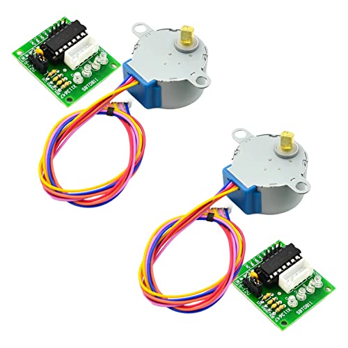 DIYables 28BYJ-48 ULN2003 5V Stepper Motor with Driver for Arduino, ESP32, ESP8266, Raspberry Pi, 2 Pieces