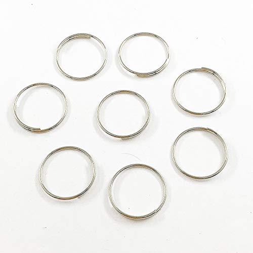 Image of DERA 100pcs 11mm 304 round stainless steel ring for Chandelier, Curtain,Suncatchers, Crystal Garland,Necklaces, Earrings, Parts Bead light accessorise (11mm, Silver)