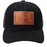 68LDROOTER Dada Hat for Men, Funny Dad Hat Fathers Day Birthday Gifts for Dada Papa from Daughter Son Black Cap (US, Alpha, One Size, Black)