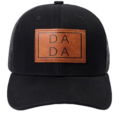 68LDROOTER Dada Hat for Men, Funny Dad Hat Fathers Day Birthday Gifts for Dada Papa from Daughter Son Black Cap (US, Alpha, One Size, Black)