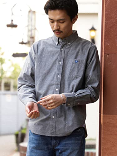 BEAMSHEART『コーヒー刺繍ボタンダウンネルシャツ』