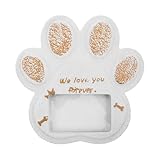 iplusmile Gedenkstein für Haustiere 15 X 15cm Wetterfester Grabstein aus Zement für Hunde und Katzen Pfotenförmiges Tiergrabmal für Garten und Friedhof