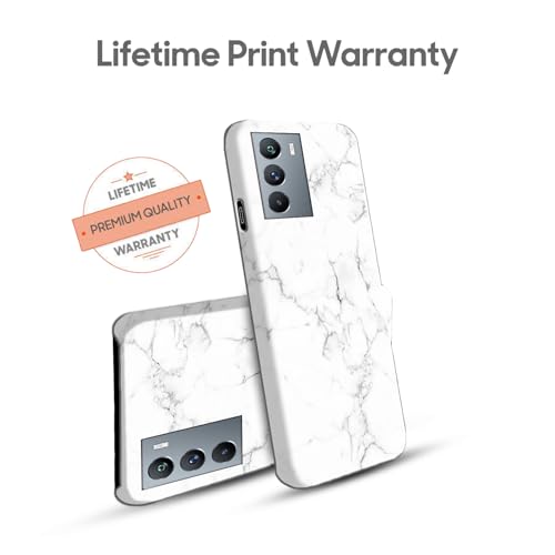 Image of COLORflow Back Cover Compatible with iQOO 9 SE 5G | Beautiful White Marble | Designer Printed Hard CASE Bumper Back Cover Compatible with iQOO 9 SE 5G