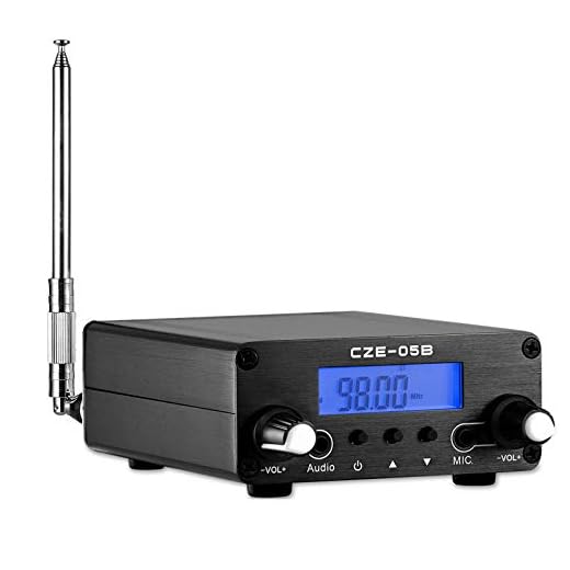 FM Transmitter for Church, Aupabu 0.1w / 0.5w Long Range Wireless Stereo Broadcast Modulator with Antenna for Drive in Parking Lot, Radio Station, Movie